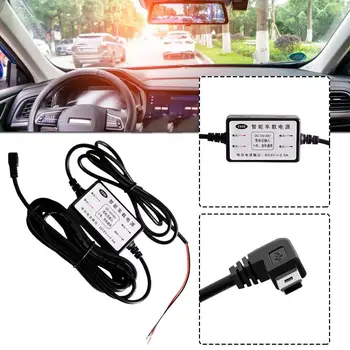 Автомобильное зарядное устройство Mini USB 3,65 метра с жестким проводом, выход 5 В/2,5 А для автомобильного видеорегистратора, камеры GPS-навигации, планшета, телефона, грузовика Z2Q8