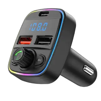 Автомобильный Громкой связи с поддержкой Bluetooth 5.0 FM-передатчик, Модулятор Громкой связи, MP3 2 USB-плеера, Зарядное Устройство, Приемник Быстрого звука A9S7