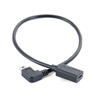 Адаптер Mini USB-USB C, 90-градусный преобразователь Type C в Mini USB-Male Прямая поставка
