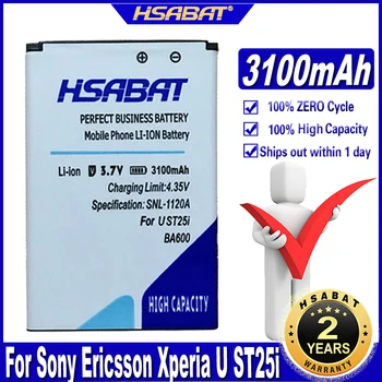 Аккумулятор HSABAT 3100mAh BA600 используется для Sony Ericsson Xperia U ST25i ST25C Kumquat