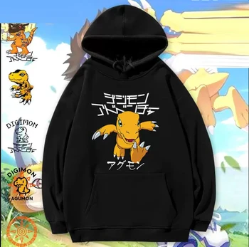 Аниме Digimon Adventure Забавная толстовка с рисунком в стиле хип-хоп, толстовки Poleron Hombre, уличная одежда, спортивный костюм Harajuku, Одежда Оверсайз