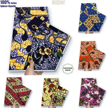 Анкара, Африканская восковая ткань, Гарантированная Настоящая Восковая ткань, Нигерийский стиль, Платье для шитья, сделай сам, 100% Хлопок