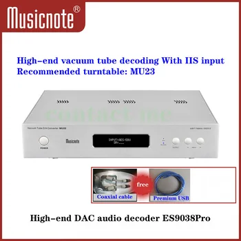 Аудиодекодер Musicnote DAC MU22, декодер электронной трубки ES9038Pro D/A HIFI, поддержка XMOS, LDAC, APTX/HD, SBC, AAC