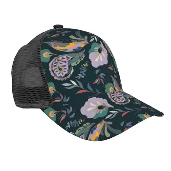 Бейсбольная кепка с сетчатыми полями с 3D принтом Пейсли, Повседневная солнцезащитная шляпа для мужчин и женщин