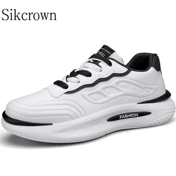 Белые мужские кроссовки 2023, повседневные мужские кроссовки высшего качества, модная спортивная обувь для тенниса на платформе из искусственной кожи на открытом воздухе