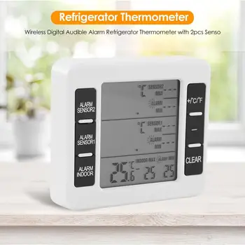 Беспроводной Цифровой холодильник, внутренний и наружный термометр с сенсорным дисплеем 2шт