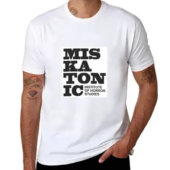 Большая футболка с логотипом Мискатоникского института, забавная футболка, мужская футболка нового выпуска, мужская футболка