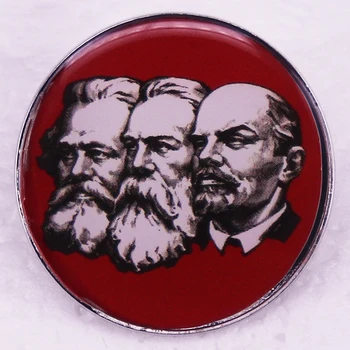 Брошь-булавка с эмалью Маркса, Энгельса и Ленина, значок социалистического коммуниста СССР, Советский пропагандистский плакат, художественные украшения