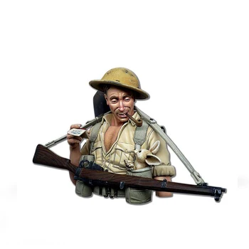Бюст британского солдата из неокрашенной смолы в масштабе 1/10, фигурка ГК