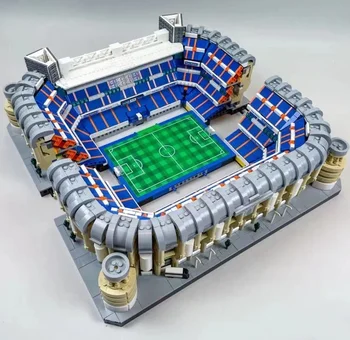 В наличии Ideas Moc Real Madrid Стадион Сантьяго Бернабеу Совместимая модель 10299 Street View Строительные блоки Кирпичи Детские игрушки в подарок