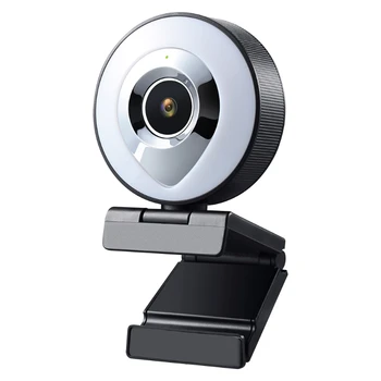 Веб-камера USB с функцией автоматической фокусировки, кольцо с разрешением 1080P, Встроенный двойной микрофон N2UB