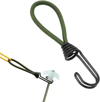 Веревочные крючки для палаток - Банджи-ремни с крючками | Регулируемые резиновые брезентовые ремни, банджи-шнуры с крючком для крепления брезента, холсты,