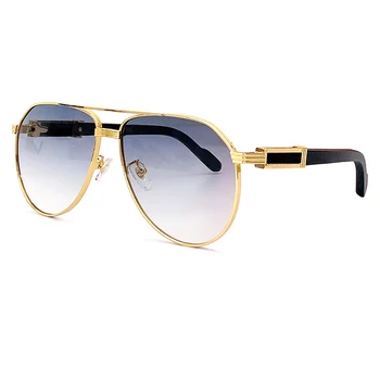 Винтажные солнцезащитные очки Pilot, мужской люксовый бренд 2023, Винтажные Модные Градиентные линзы, Трендовые очки Lentes De Sol UV400