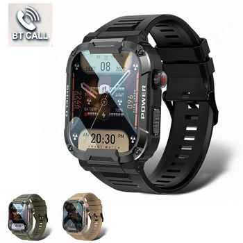 Военные мужские смарт-часы для телефона IOS Android, монитор работоспособности Ip68, водонепроницаемые 1,85 