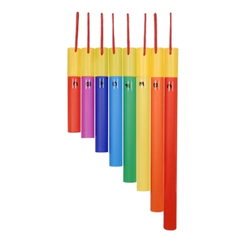Восьмицветные трубки Orff, пластиковые звуковые трубки Orff, музыкальные принадлежности Orff для обучения