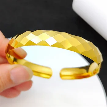 Вьетнамское твердое золото имитация золота твердый гладкий браслет с водяным кубом свадебные украшения бутафорский браслет темперамент браслеты роскошь