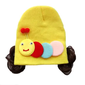 Вязаная шапка для мальчиков и девочек, детские шерстяные мягкие теплые наушники, детская теплая шапка, осенне-зимние детские аксессуары