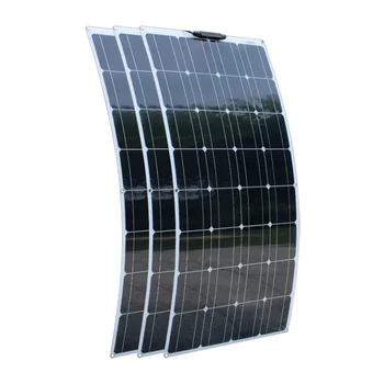 гибкие солнечные панели для кемпинга на колесах мощностью 300 Вт для продажи дома Батарея 12 В Водонепроницаемая Монокристаллическая солнечная панель мощностью 100 Вт 200 Вт