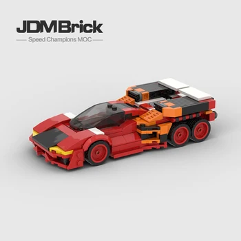 Гоночный автомобиль MOC-96347 Speed Series с 8-элементным Пламенем Superion Formula Boys' Buildup Block