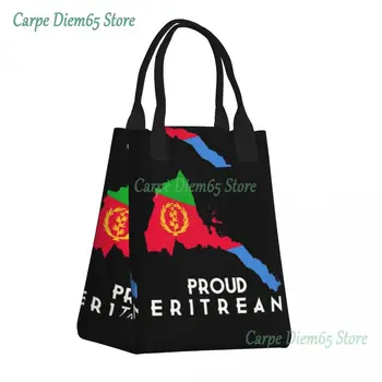 Гордый Эритрейский Флаг Изолированная сумка для ланча Кемпинг Путешествия Портативный Термоохладитель Ланч-бокс Для женщин и детей Контейнер для еды Сумки-тоут