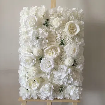 Декоративный фон из искусственных цветов 16x24 дюйма, 3D панели из цветов розы для оформления свадебных торжеств, фон для стен, домашний декор