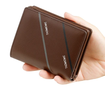 Деловой Портативный кошелек для документов большой емкости для поездок на работу Мужской Короткий модный кошелек из искусственной кожи