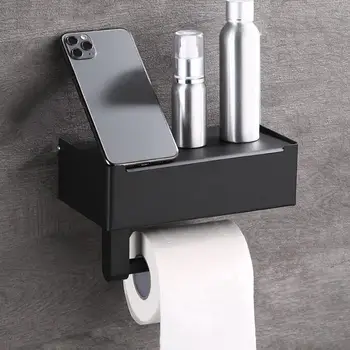 Держатель для бумажных полотенец, устойчивый к царапинам, для мелких предметов, держатель для рулонов туалетной бумаги для телефона из нержавеющей стали для ванной комнаты