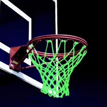 Детская плетеная нейлоновая светящаяся баскетбольная сетка с 8 пряжками, прочный легкий спортивный инвентарь, принадлежности для занятий спортом