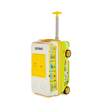 Детский чемодан на колесах, игрушечный автомобиль, в котором можно сидеть и ездить, дорожная сумка, подарок для мальчика, мультяшный автомобиль для бездорожья, детская тележка