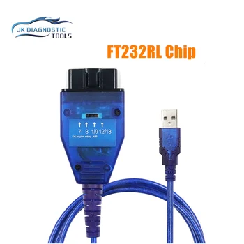 Диагностический Кабель OBD2 и FTDI FT232RL Для VAG409 KKL Для Fiat Ecu Сканер Для VAG 409.1 OBD2 USB Интерфейсный кабель для серии vag