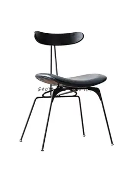 Дизайнерский обеденный стул со спинкой в скандинавском ретро-индустриальном стиле, Лофт, Простая квартира, Домашний Кованый стул для переговоров и отдыха