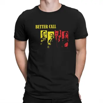 Желто-красная Мужская футболка Better Call Saul Топы С круглым вырезом, Тканевая Футболка, Забавная Идея Подарка Высшего Качества