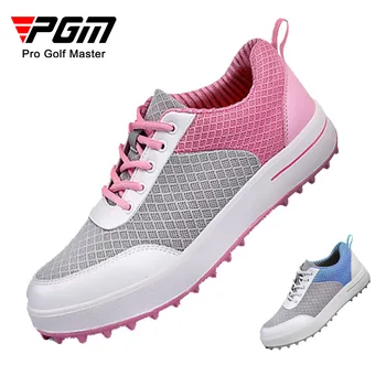 Женская ультралегкая обувь из дышащей сетки PGM Golf, женские спортивные удобные кроссовки для гольфа
