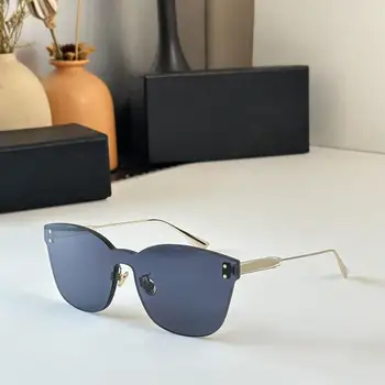 Женские солнцезащитные очки без оправы Дизайнерская мода Крутая модель для вождения на открытом воздухе Master Classic Ретро Бренд UV400 Солнцезащитные очки для девочек