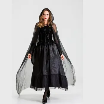 Женское платье ведьмы-призрака невесты на Хэллоуин, косплей для костюма ВАМПИРА, прямая поставка