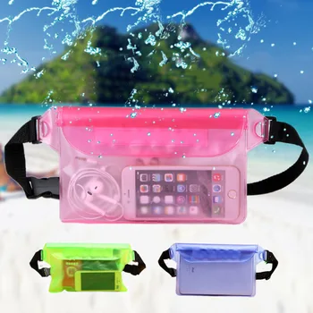 Женщины Мужчины, 3 слоя водонепроницаемого уплотнения, дрифт-дайвинг, пляжная поясная сумка для плавания, сухая подводная сумка для хранения телефона на плече
