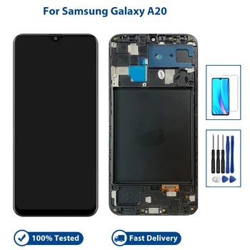 ЖК-дисплей Incell для Samsung Galaxy A20, ЖК-дисплей с сенсорным экраном, дигитайзер для Samsung Galaxy A205 с рамкой