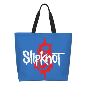 Забавная сумка для покупок с завязками, многоразовая подарочная сумка для хэви-метал-рок-музыки, Холщовая сумка для покупок, сумка для покупок