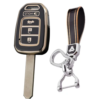 Защитный чехол для автомобильных ключей из ТПУ для Honda Accord Crosstour CR-V HR-V, Декоративная крышка для укладки автомобильных ключей