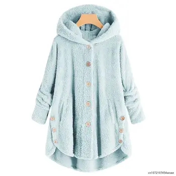 Зимнее пальто 2023 года, Леопардовое пальто, женская куртка с капюшоном на пуговицах, с длинным рукавом, с карманами, женские пальто, женская теплая ткань для прогулок