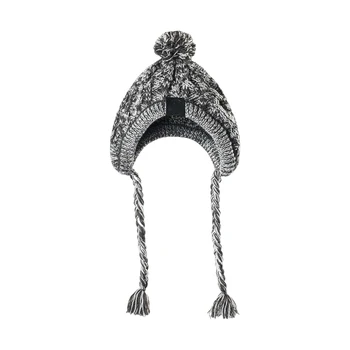 Зимняя вязаная кепка для домашних животных с длинной кисточкой, ветрозащитный модный головной убор для прогулок