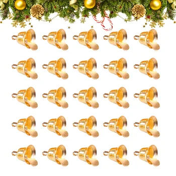 Золотой декор 100 Рождественский колокольчик, подвеска-аксессуар для рождественской елки, Золотая подвеска-аксессуар 