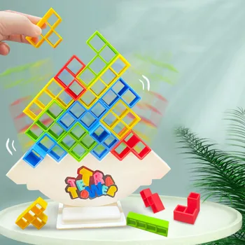 Игра Tetra Tower Укладка блоков Стек Строительные блоки Баланс Доска-головоломка Сборка Кирпичей Развивающие игрушки для детей и взрослых
