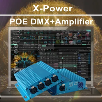 Интерфейс контроллера освещения X-Power ArtNet к усилителю DMX512, 4 входа/выхода Universe 110v-220v/POE