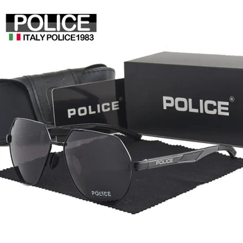Итальянские полицейские солнцезащитные очки с поляризацией 1983 года для мужчин, цвета зеркал для вождения, Солнцезащитные очки для женщин с защитой от UV 400 Pilot P2022