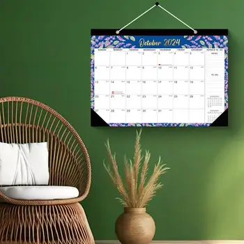 Календарь из плотной бумаги на 2024 год, настенные календари на шнурке, долговечные планировщики на месяц, списки дел, Новогодние подарки для организации