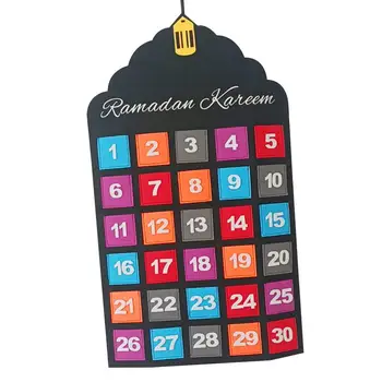 Календарь обратного отсчета Рамадана на 2023 год, Ид Мубарак, Календарь обратного отсчета с 30 многоразовыми Звездами, Декор исламской вечеринки в Рамадан, Подарки для детей