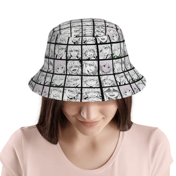 Коллекция манги Danganronpa Makoto GameNagito Шляпы-ведра из полиэстера Унисекс, Панама с полным принтом, Рыбацкая кепка, Уличная шляпа от Солнца