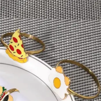 Кольцо для салфеток в форме гамбургера, пряжка для салфеток, кольцо для полотенца, кнопка для салфеток для украшения обеденного стола на свадебном банкете