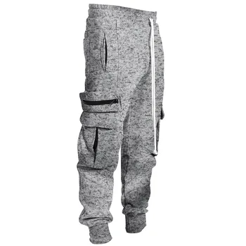 Комбинезоны мужские осень/зима новые спортивные и мульти-карман для отдыха хип-хоп высокие уличные брюки Мужские